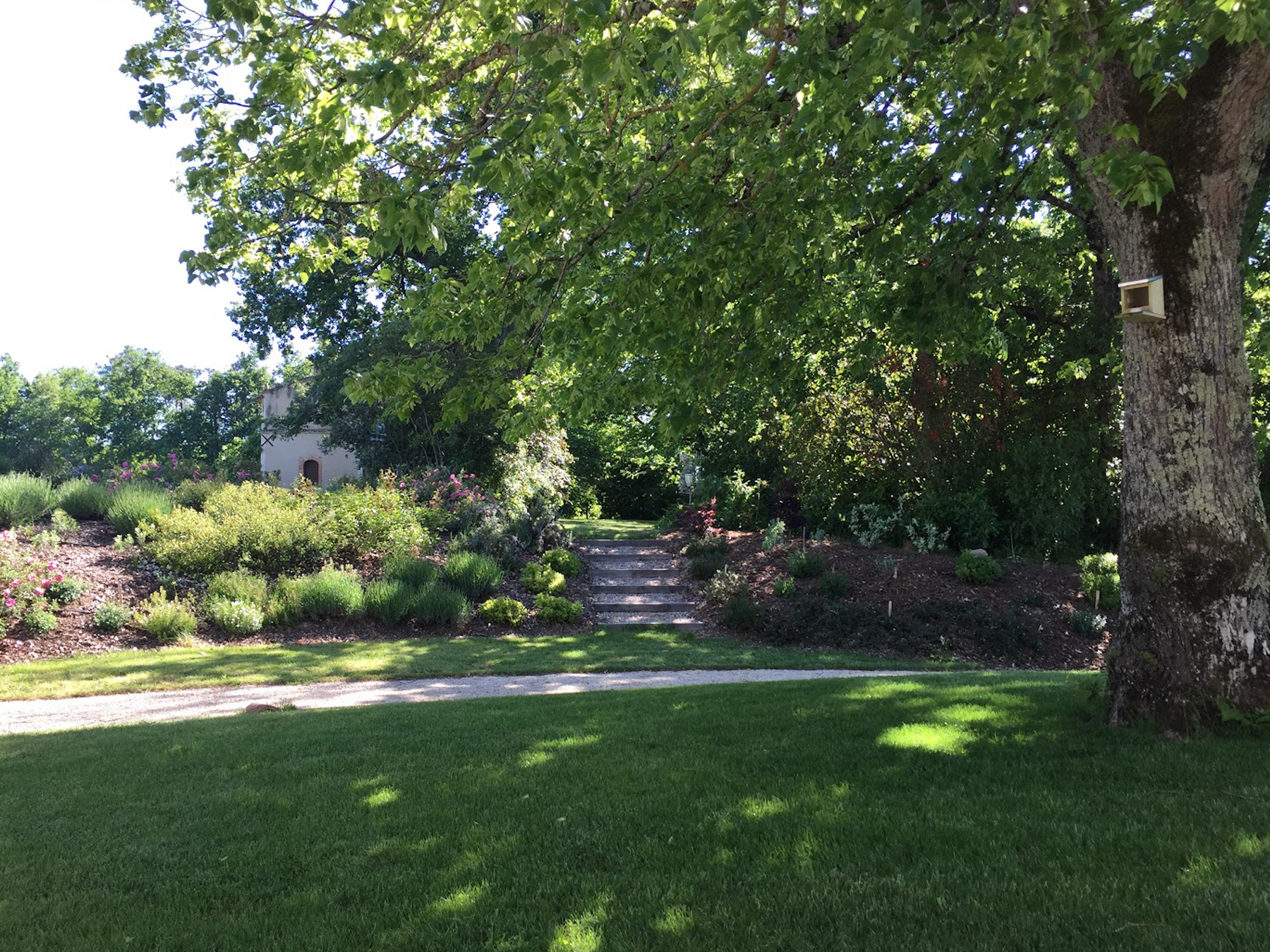 Charmant jardin d’une maison à la campagne — Montauban